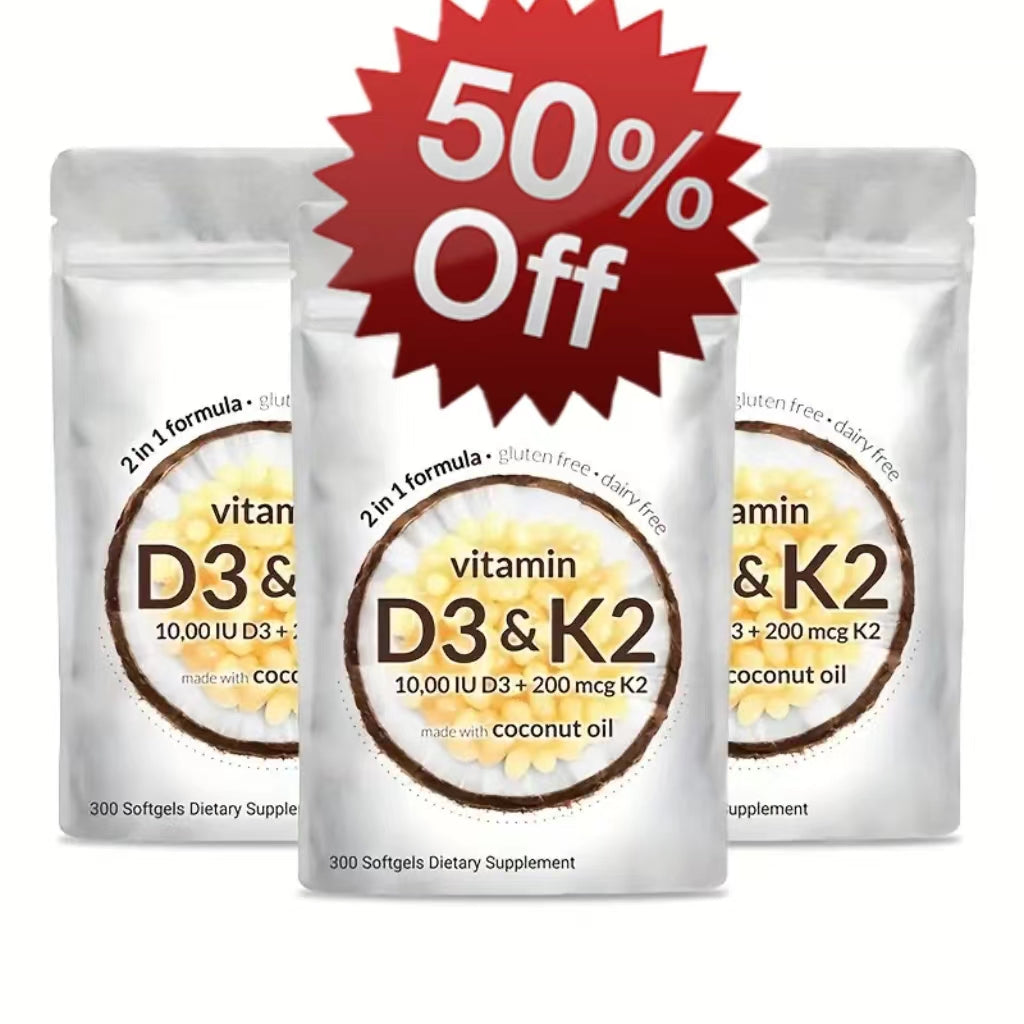 Vitamin D3 K2 Supplement Softgels 