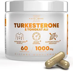 Peak Revival X Turkesterone 1000 Mg Capsules Supplement Natural Fitness Health/Muscle Growth/Energy And Strength/Endurance Recovery