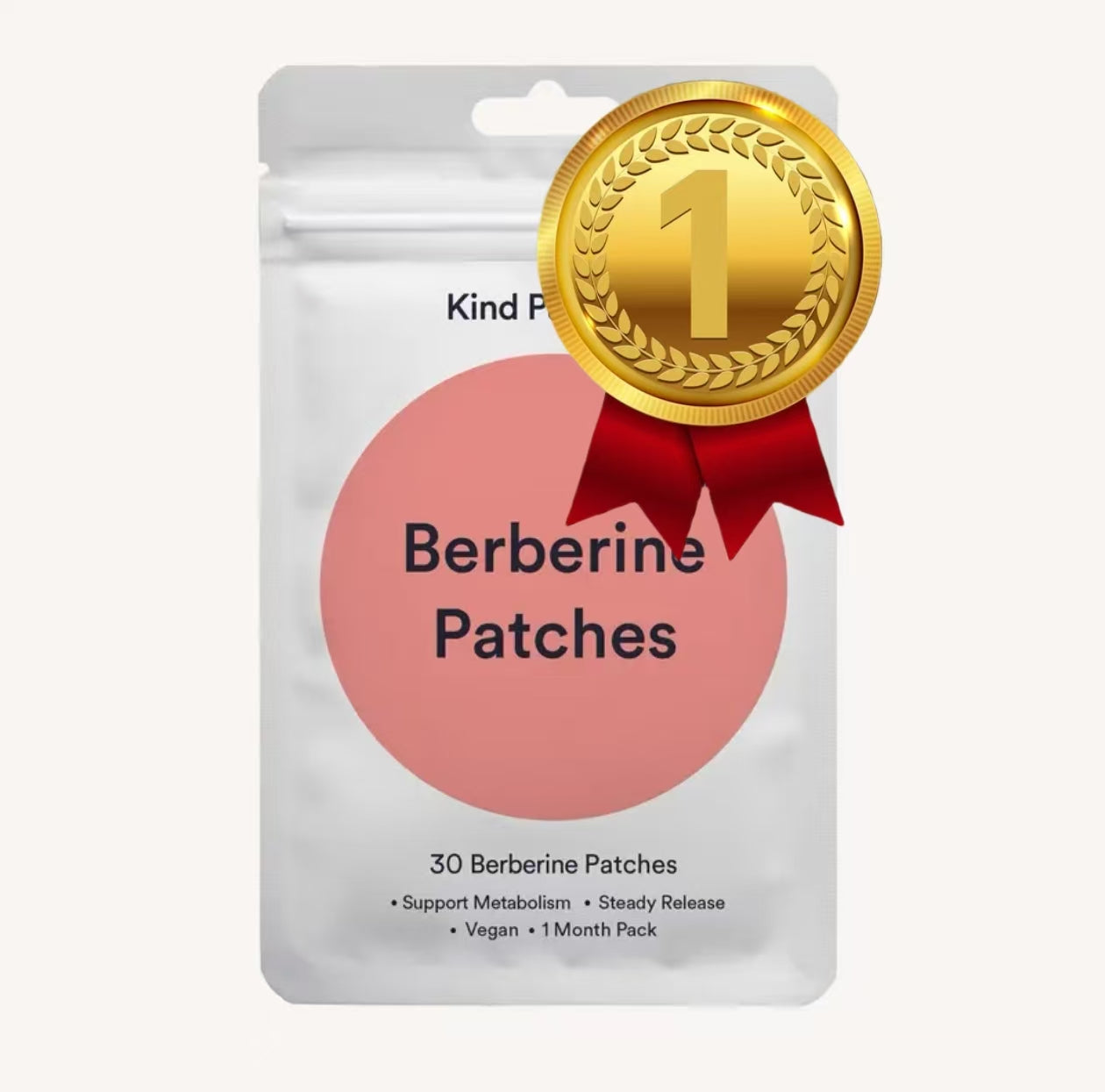 Kind Patches: 30 Metabolic Balance Patches, Berberine, Steady Release, Vegan, 1 Month Pack 