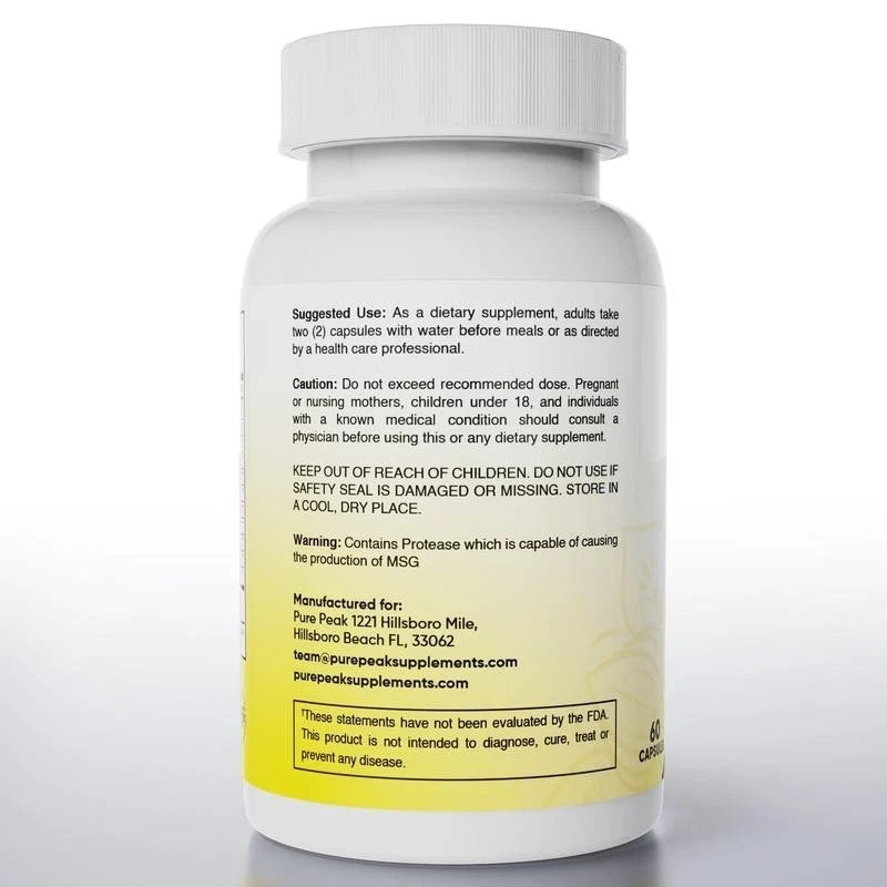 Pure Peak Candida Cleanse - Boost Gut & Colon Health - 60 Capsules