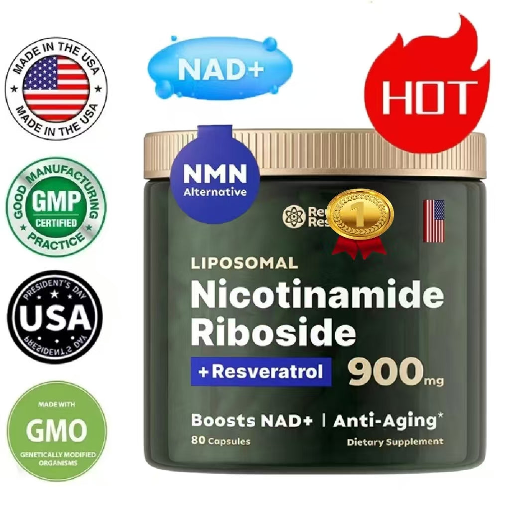NMN Supplement Alternative - Liposomal NAD w/Resveratrol - High Purity NAD Supplement for Anti-Aging, Energy, Focus 