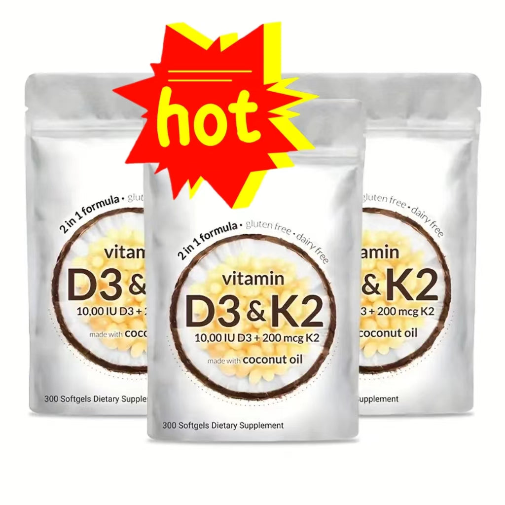 Vitamin D3 K2 Supplement Softgels 