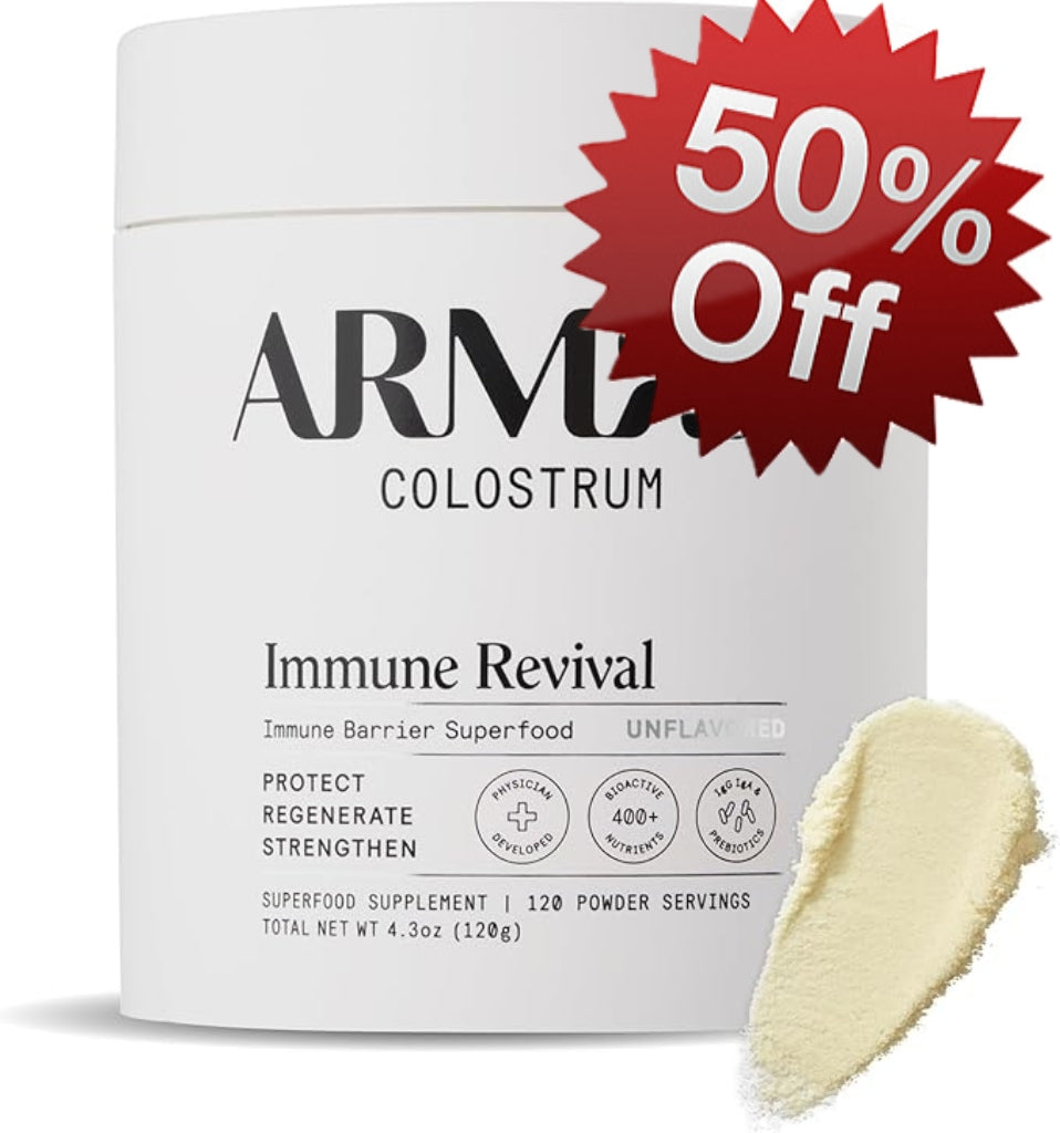 ARMRA Colostrum™ Powder | Unflavored | Gut Health &amp; Bloating | Skin &amp; Hair | Immunity | Keto, Gluten &amp; Fat-Free | 120 Servings 