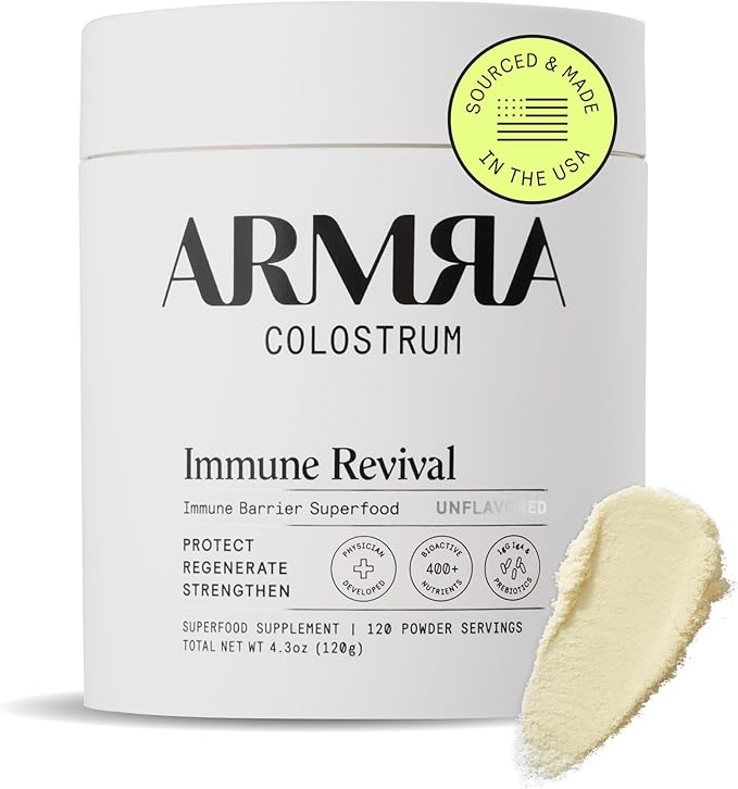ARMRA Colostrum™ Powder | Unflavored | Gut Health &amp; Bloating | Skin &amp; Hair | Immunity | Keto, Gluten &amp; Fat-Free | 120 Servings 