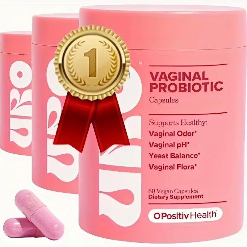 URO Vaginal Probiotics for Women pH Balance with Prebiotics &amp; Lactobacillus Probiotic Blend - Women's Vaginal Health Supplement - Promote Healthy Vaginal Odor &amp; Vaginal Flora, 60 Count (Pack of 1) 