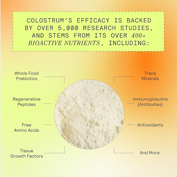 ARMRA Colostrum™ Powder | Unflavored | Gut Health &amp; Bloating | Skin &amp; Hair | Immunity | Keto, Gluten &amp; Fat-Free | 120 Servings 
