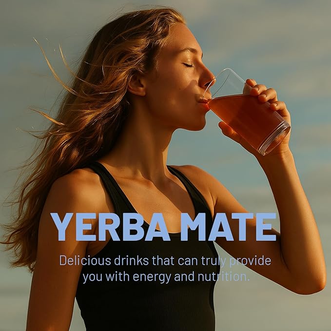 Yerba Mate Peach Mango Tea - Super Calm Yerba Mate - Low Sugar Content, Clean Energy with No Crash - Stay Refreshed and Focused Throughout the Day - Ideal for Health Enthusiasts - 30 Servings