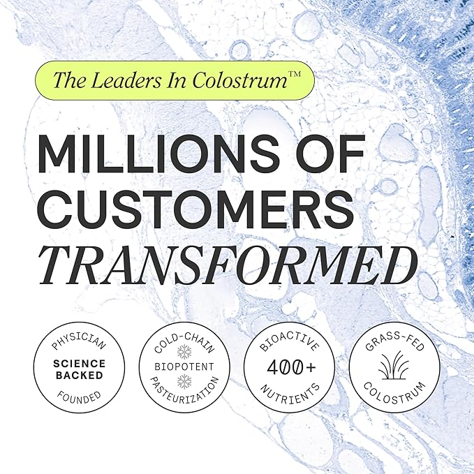 ARMRA Colostrum™ Powder | Unflavored | Gut Health &amp; Bloating | Skin &amp; Hair | Immunity | Keto, Gluten &amp; Fat-Free | 120 Servings 