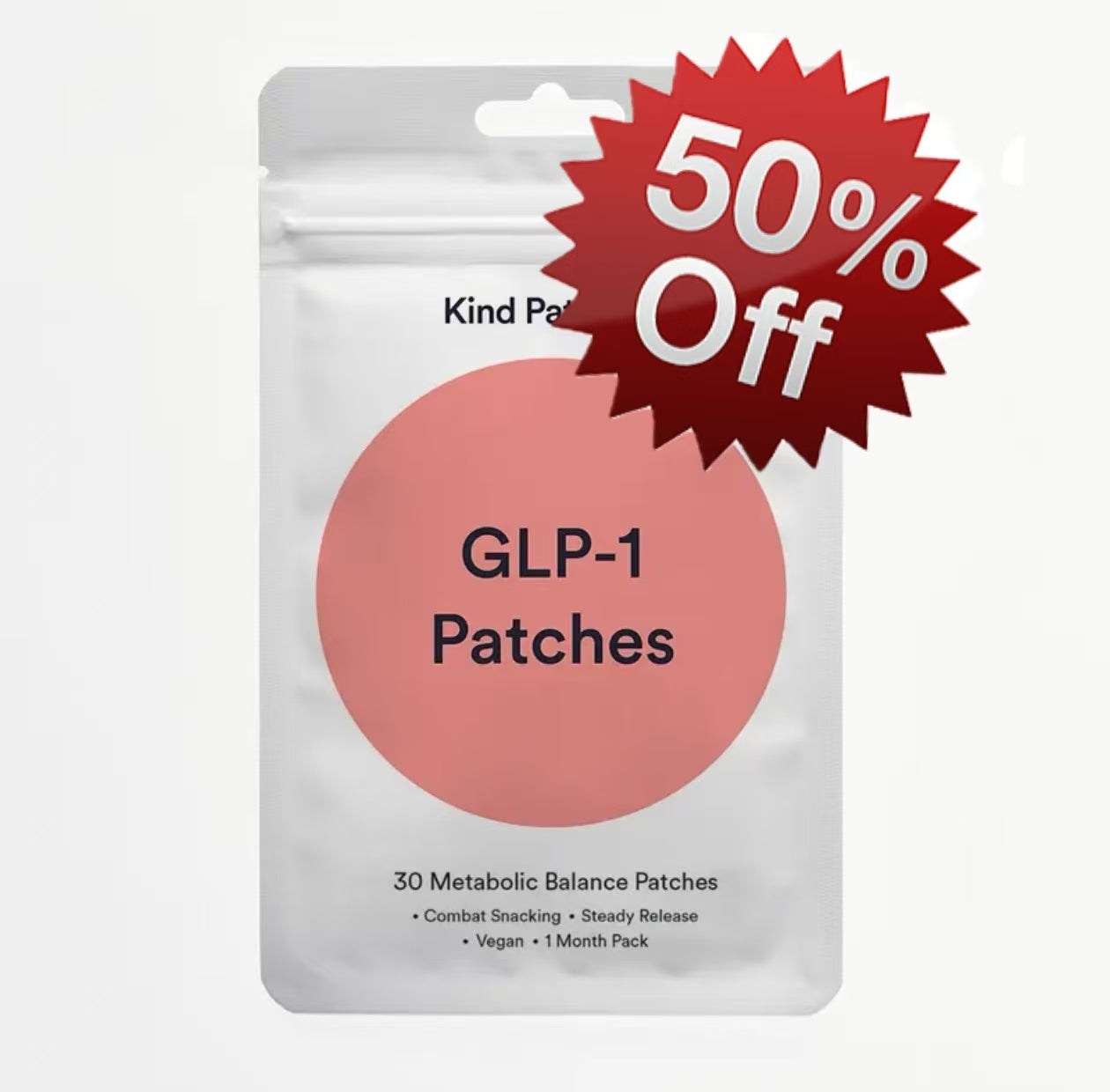 Kind Patches: 30 Metabolic Balance Patches, Berberine, Steady Release, Vegan, 1 Month Pack 