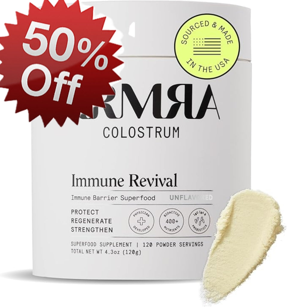 ARMRA Colostrum™ Powder | Unflavored | Gut Health &amp; Bloating | Skin &amp; Hair | Immunity | Keto, Gluten &amp; Fat-Free | 120 Servings 