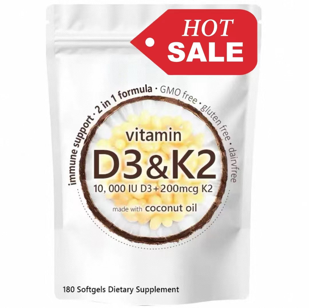 Vitamin D3 K2 Supplement Softgels 